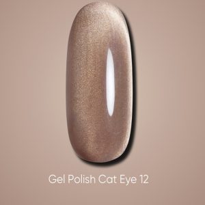 Dark gel polish Cat Eye 12, 6 ml