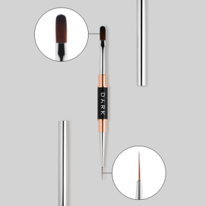 DARK DOUBLE-SIDED BRUSH ( LINER 10 MM + GEL 12 MM )