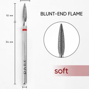 Nastavak za električnu turpiju dijamantski Plamen 2.3 * 10mm BLUNT-END FLAME