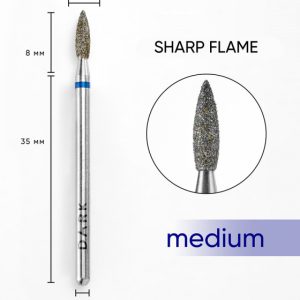 Nastavak za električnu turpiju dijamantski Plamen 2.3 * 8mm (Plavi)